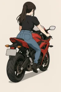 taking a ride on my motorcycle