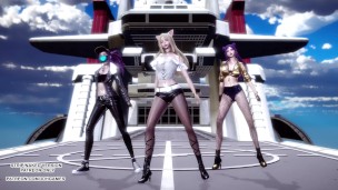 [MMD] CLC - Helicopter Ahri Akali Kaisa Seraphine Sexy Kpop Dance League of Legends KDA