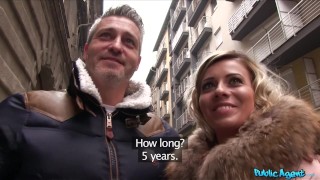 Public Agent - Naughty wife FUCKED in hotel room while husband waits outside - Blondes