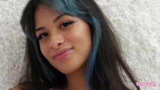 Wow this New Teen girl is super sexy and pleases - Casting
